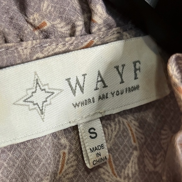 WAYF Bell Sleeve Floral Mock Neck Peasant Blouse - Picture 3 of 7